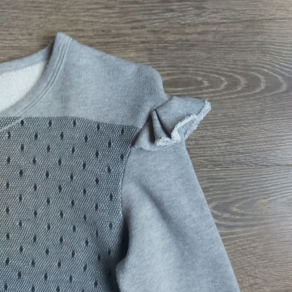 Valentino Red sweatshirt tunic top. Gray Black with ruffle + bow details. Medium - Picture 6 of 9